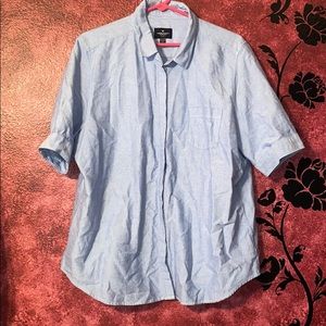American Eagle Short Sleeve Button Down Denim Top